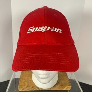 Snap-On Tools Red Stretch-Fit Baseball Cap White Embroidered Logo